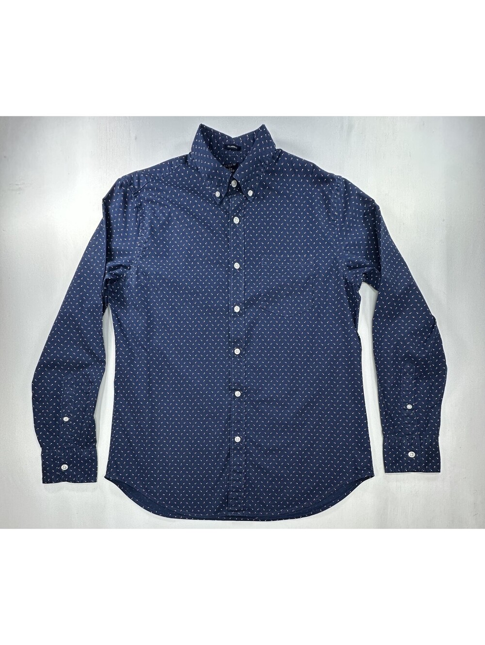 J Crew Classic Flex Washed Oxford Button Up Blue Mens M